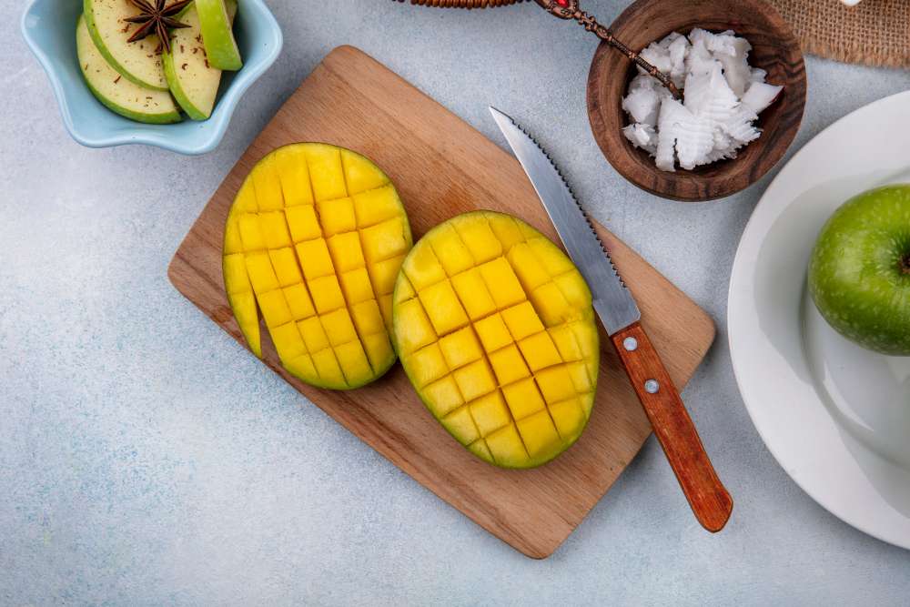 Blending the Ingredients mango lassi image